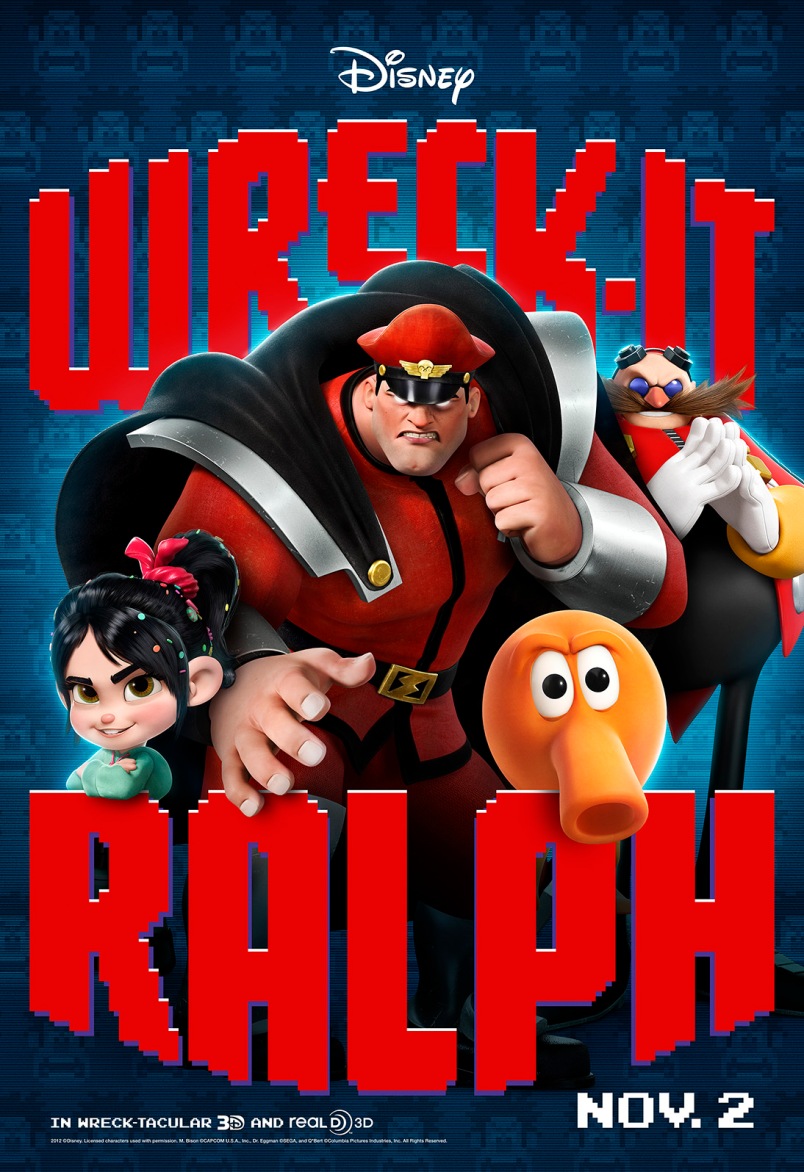 A secondary promotional poster for Wreck It Ralph (2012), depicting M.Bison...
